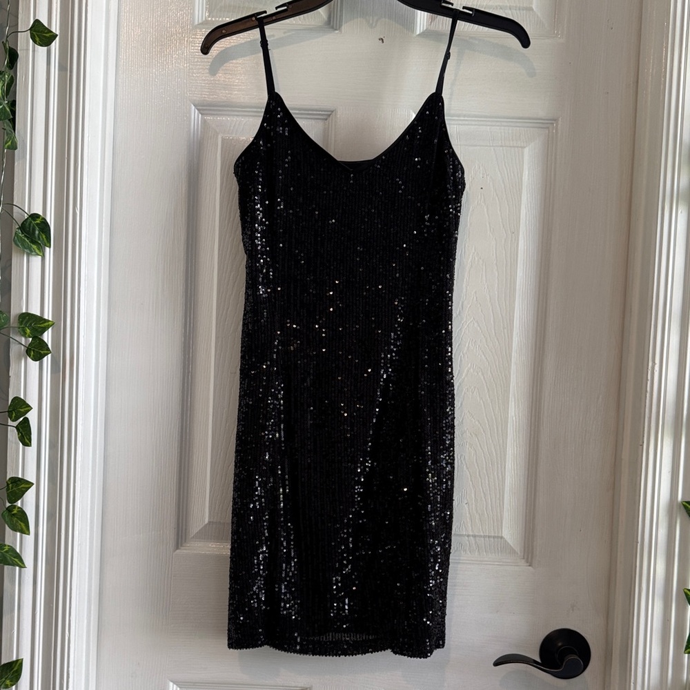 1. State Black Sequin Mini Dress